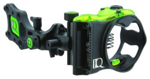 iq micro 5-pin right hand archery bow sight, retina lock technology, all aluminum, multiple bow and quiver mounting points, built-in sight level & light adapter.019 pins