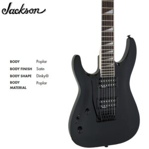 Jackson JS Series 6-String Dinky Arch Top JS22 DKA LH Electric Guitar with Amaranth Fingerboard and Maple Neck (Gloss Black)