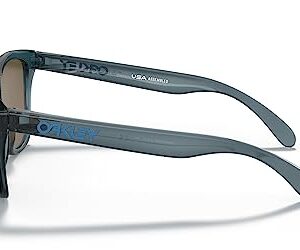 Oakley OO9013 Square Sunglasses, Crystal Black/Prizm Sapphire Iridium Polarized, 55 mm