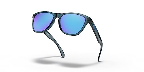 Oakley OO9013 Square Sunglasses, Crystal Black/Prizm Sapphire Iridium Polarized, 55 mm