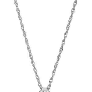 Vir Jewels 1/10 cttw Diamond Pendant, Diamond Infinity Pendant Necklace for Women in 10K White Gold with 18 Inch Chain, Prong Setting