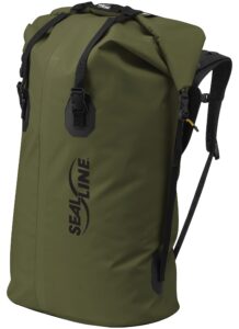 sealline boundary waterproof dry pack, olive, 35-liter