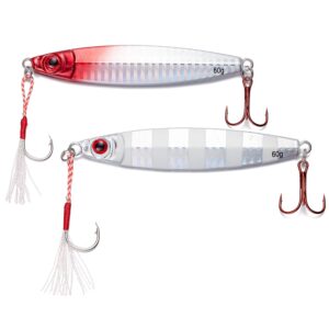 orurudo 8pcs 0.70 oz (20gram) Jig Saltwater Fishing Lure Metal jigs Long Cast Jigging qb100137a00n0