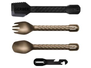 gerber gear 31-003465n compleat camping utensils cooking tool set, burnt bronze