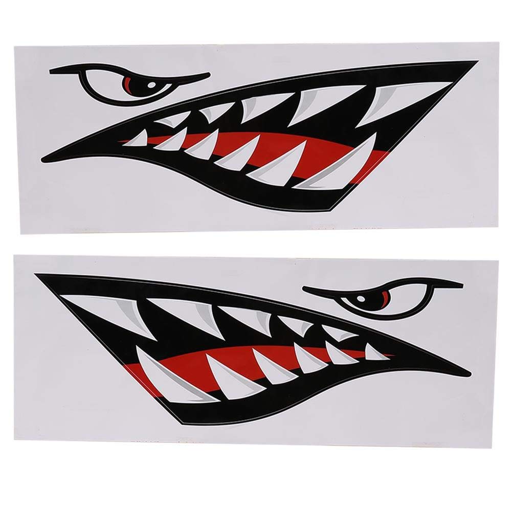 Kayak Accessories,Shark Teeth Sticker,Shark Teeth Mouth Decal Stickers,Flying Decals Shark Teeth Stickers for Kayak Canoe Dinghy Decals Waterproof Funny Boat Stickers and Decals