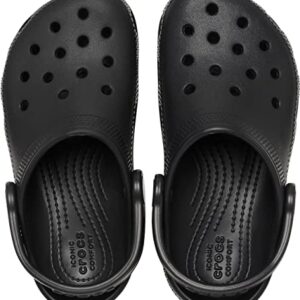 Crocs Unisex-Child Classic Clogs, Black, 4 Big Kid