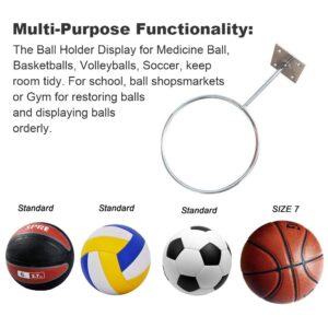 Wrzbest Universal Sports Ball Helmet Rack Holder Wall Mount, Space Saver Storage Rack Display Stand For Medicine Ball Basketball Football Volleyball Helmet(2pcs)