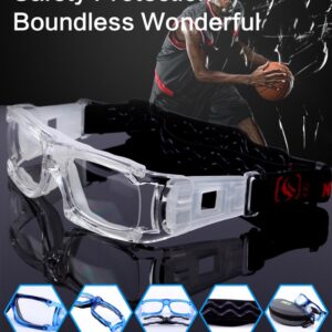 Runspeed Unisex Sports Glasses Anti-Fog Protective Safety Goggles with Adjustable Strap for Basketball Football Hockey Rugby Baseball Soccer Volleyball and More (Black84)