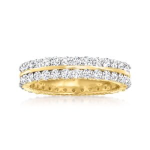 Ross-Simons 2.00 ct. t.w. Diamond 2-Row Eternity Band in 14kt Yellow Gold. Size 8