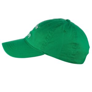 D&Y St. Patrick's Day Embroidered Quote Lucky Clover Low Profile Baseball Cap, Lucky, Green