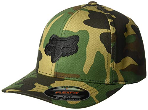 Fox Racing Boys Legacy Flexfit Hat Baseball Cap, Camo, Medium US