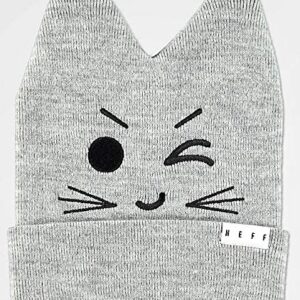 Neff Womens Kitty Cat Beanie, Grey Heather One Size