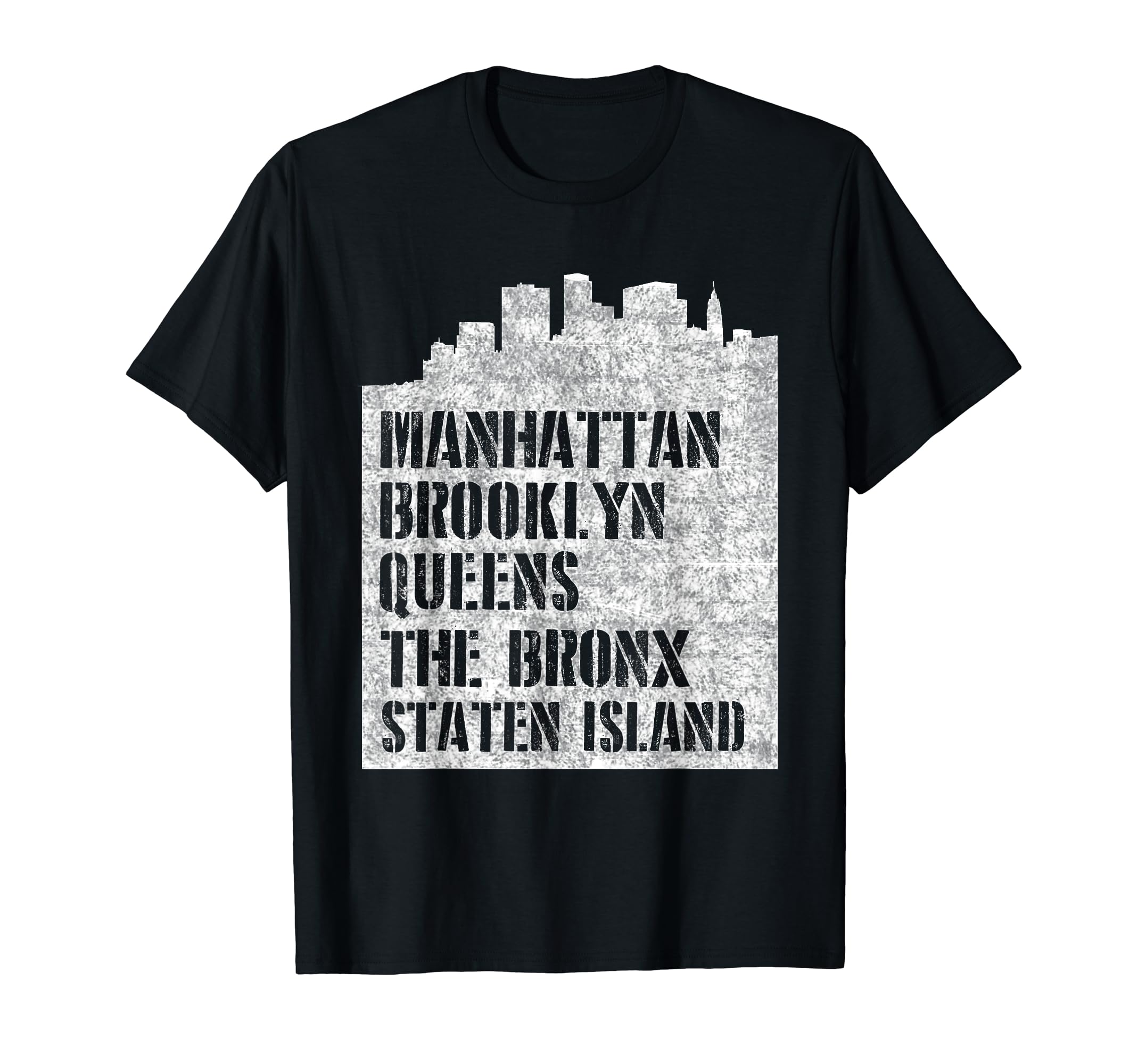 New York TShirt The 5 Boroughs Manhattan Brooklyn