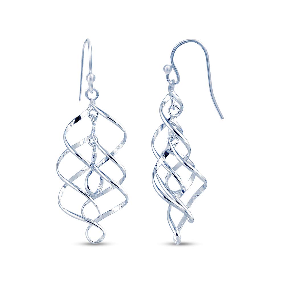 Infinity Knot Drop Dangle Earrings - 925 Sterling Silver for Women and Teens