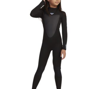 Roxy Girls 3/2 Prologue Back Zip Fullsuit (Black, 10G)