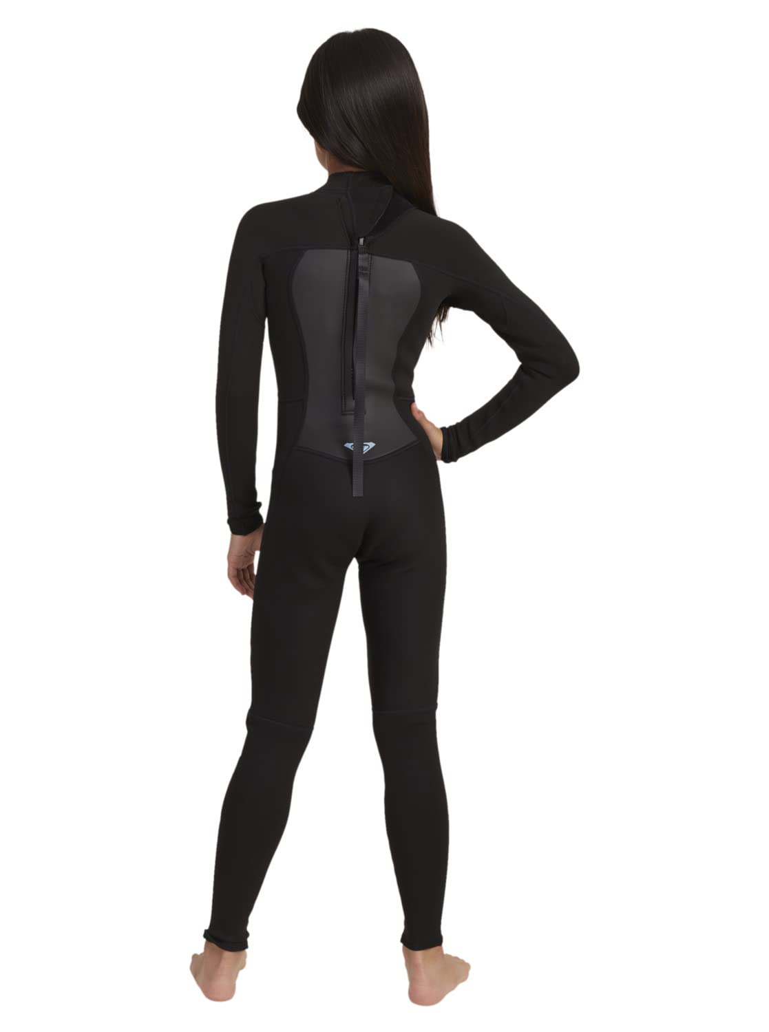 Roxy Girls 3/2 Prologue Back Zip Fullsuit (Black, 10G)