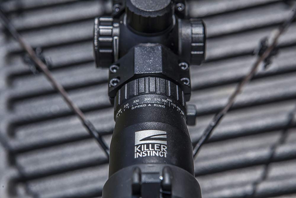 Killer Instinct's Lumix Speedring™ Crossbow Scope! This Scope Has an Adjustable Ring for Varying Speeds If You are Using Our Heavier Hypr KE Crossbow Bolts! This Scope is 1.5-5 X 32