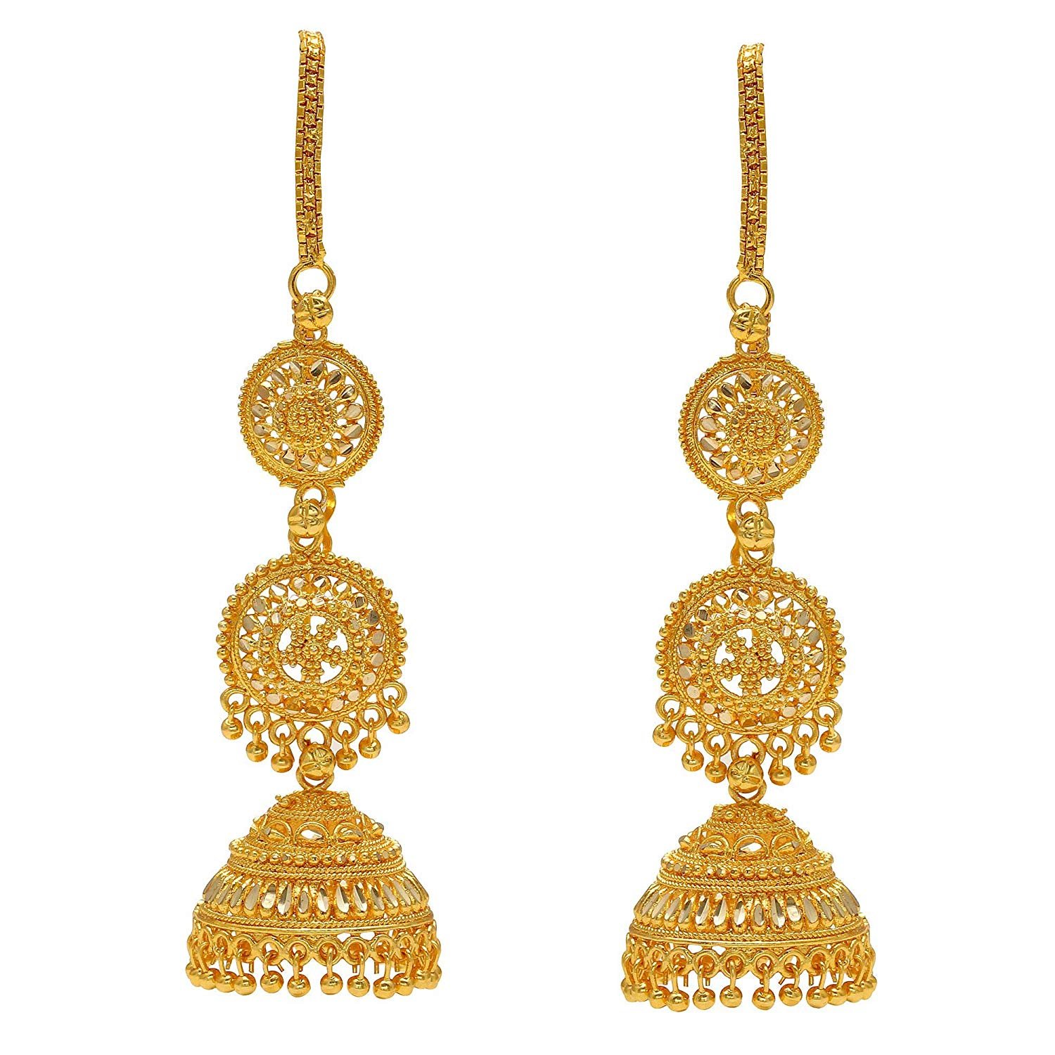 Jwellmart Gold Plated Alloy Jhumka Earrings for Women