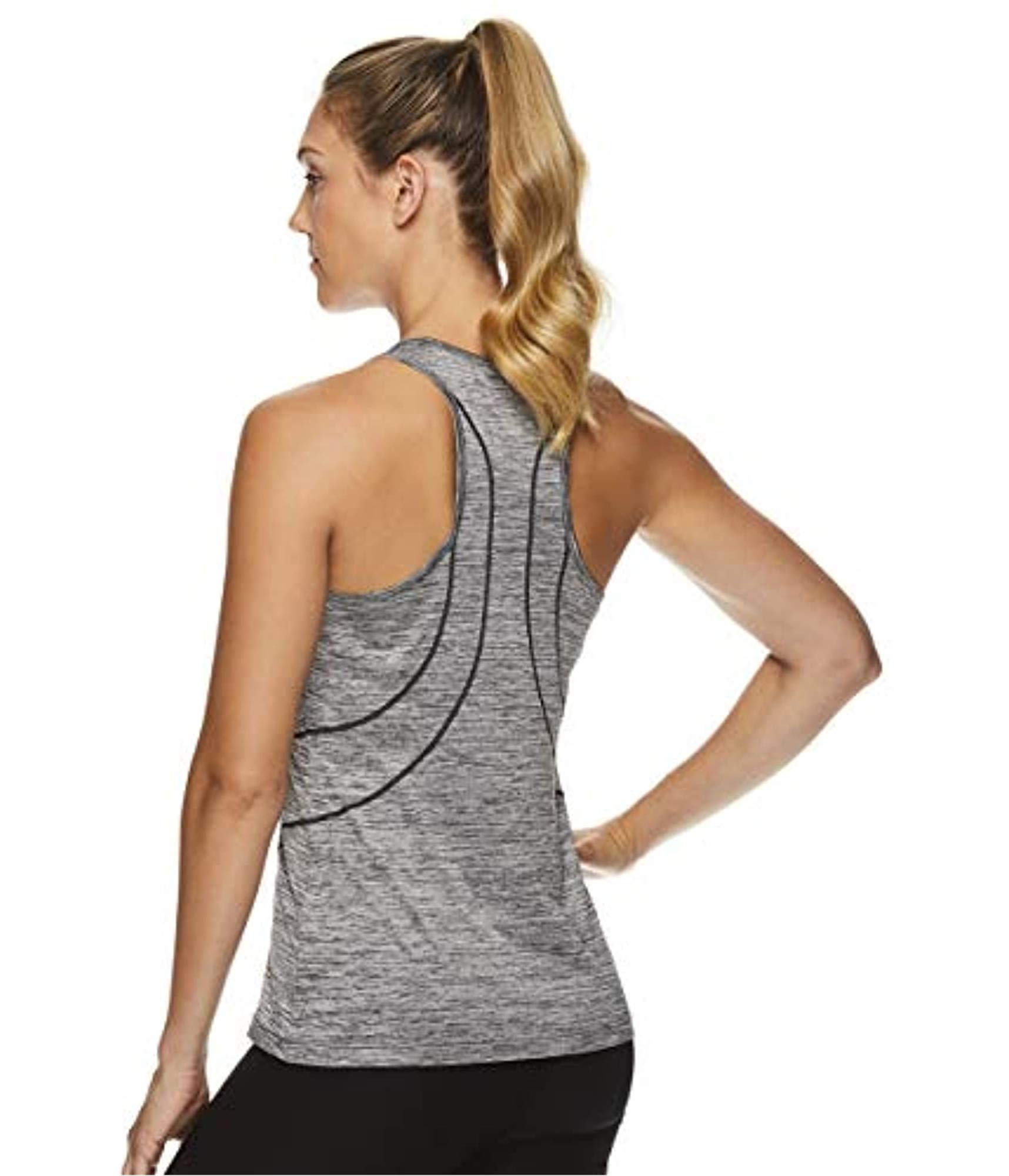 Reebok Womens Racerback Tank Top, Black, X-Large