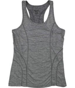 reebok womens racerback tank top, grey, x-small