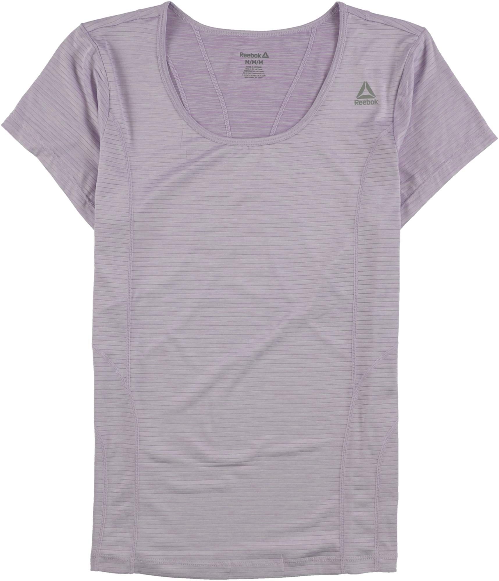 Reebok Womens Mini Burnout Basic T-Shirt, Purple, Large