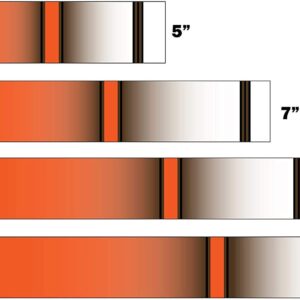 White Water Archery Non-Laminated Orange Background Brown Fade Traditional 15 Crest Arrow Wraps 15 pk Choose Length Width (7, 1)