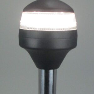 Pactrade Marine White LED 24'' All Round Stern Anchor Plug-In Light Pole USCG ABYC A16 2NM for Pontoon Fishing Boat and Yacht