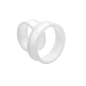 1 Inch Expander Stretcher Earring Flexible Silicone White Double Flared Ear Gauges Tunnel Plugs Body Piercing Jewelry 25mm