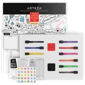 Arteza ARTZ-8639 Magnetic-Message-Boards, White (Weekly Calendar)