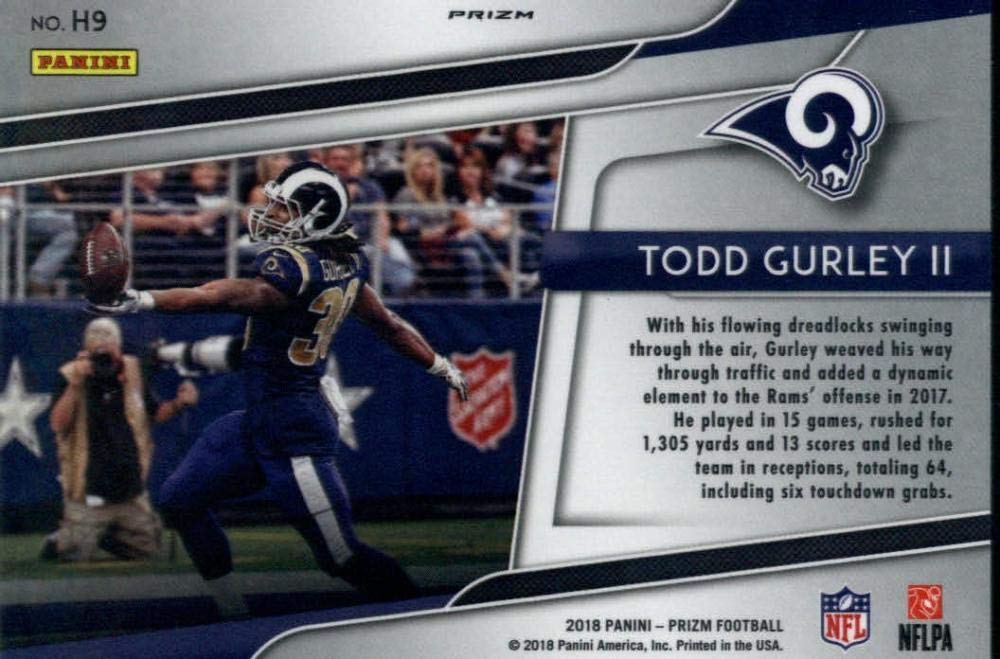 2018 Panini Prizm Hype Prizm #9 Todd Gurley II LA Rams Football Card NM-MT