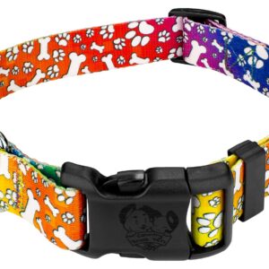 Country Brook Petz - Deluxe Trippy Doggo Dog Collar - Made in The U.S.A. - Groovy Collection featuring Far Out Designs (1 Inch, Large)