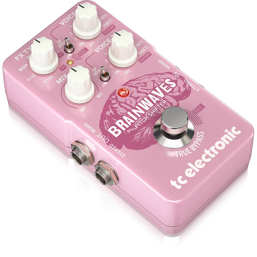 TC Electronic BRAINWAVES PITCH SHIFTER Exceptional Pitch Shifter with Studio-Grade Algorithms, 4 Octave Dual Voices and Groundbreaking MASH Footswitch