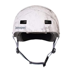 Retrospec Dakota Bicycle / Skateboard Helmet for Adults - Commuter, Bike, Skate, Scooter, Longboard & Incline Skating - Impact Resistant & Premium Ventilation- Matte Marble