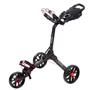 Bag Boy Nitron 3 Wheel Golf Push Cart, Easy 1 Step Open and Fold, Scorecard Console, Beverage Holder, Mobile Device Holder, Handle Mounted Parking Brake