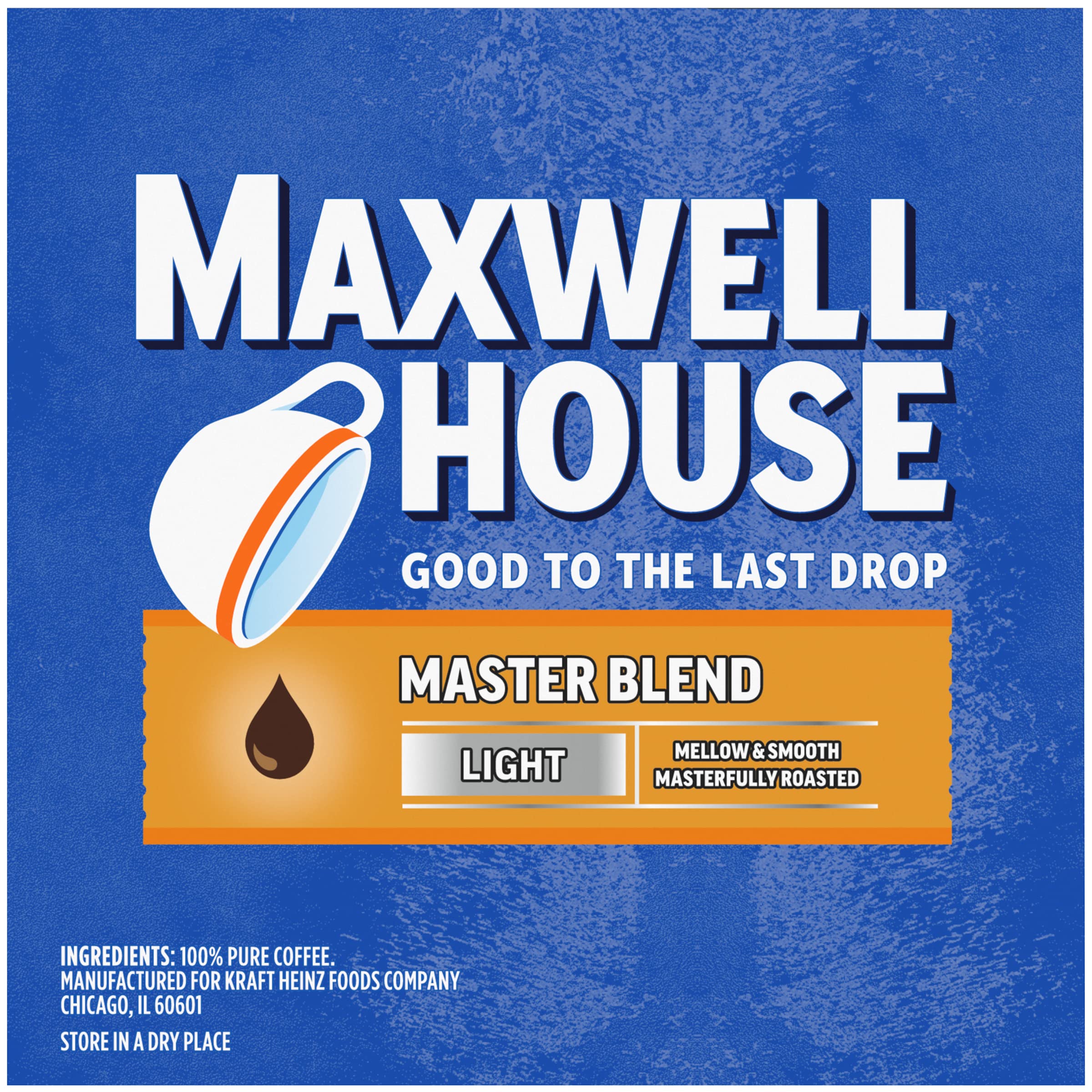 Maxwell House Master Blend Coffee, Light Roast K-Cup Packs, 12 count Box (Pack of 6)