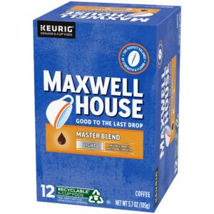 Maxwell House Master Blend Coffee, Light Roast K-Cup Packs, 12 count Box (Pack of 6)