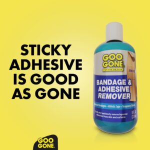 Goo Gone Bandage Adhesive Remover For Skin - 8 Ounce - Safe Method to Remove Sports Tape, KT Tape, Temporary Tattoos, Ink, Medical Bandages and More