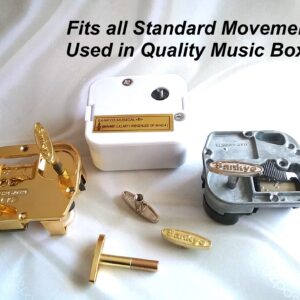 Odyssey Online Music Box Winding Key Set Short to Long - - Three Keys with 1/2 Inch Extender - - Gold and Silver - - 1/4, 1/2, 3/4 inch Plus Extension - - Best Choice - - Winder Winding Long Keys