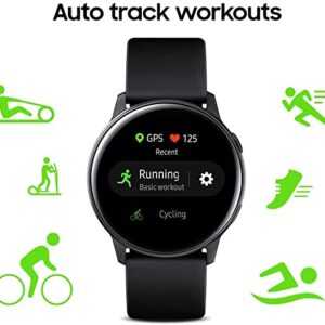 SAMSUNG Galaxy Watch Active (40MM, GPS, Bluetooth ) Smart Watch with Fitness Tracking, and Sleep Analysis - Black (US Version)