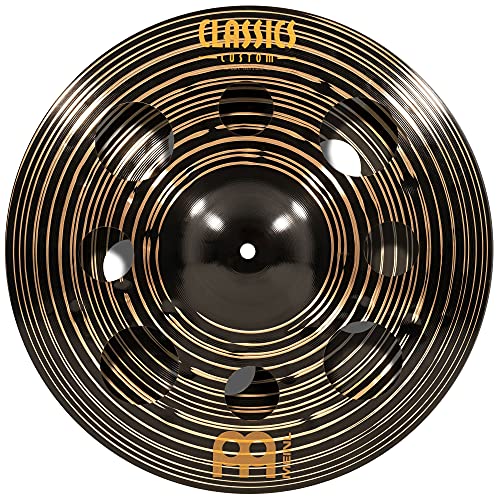 Meinl Cymbals Classics Custom Dark 16" Trash Stack Cymbal for Drum Set, Pair — Made in Germany — B12 Bronze, 2-Year Warranty (CC-16DASTK)