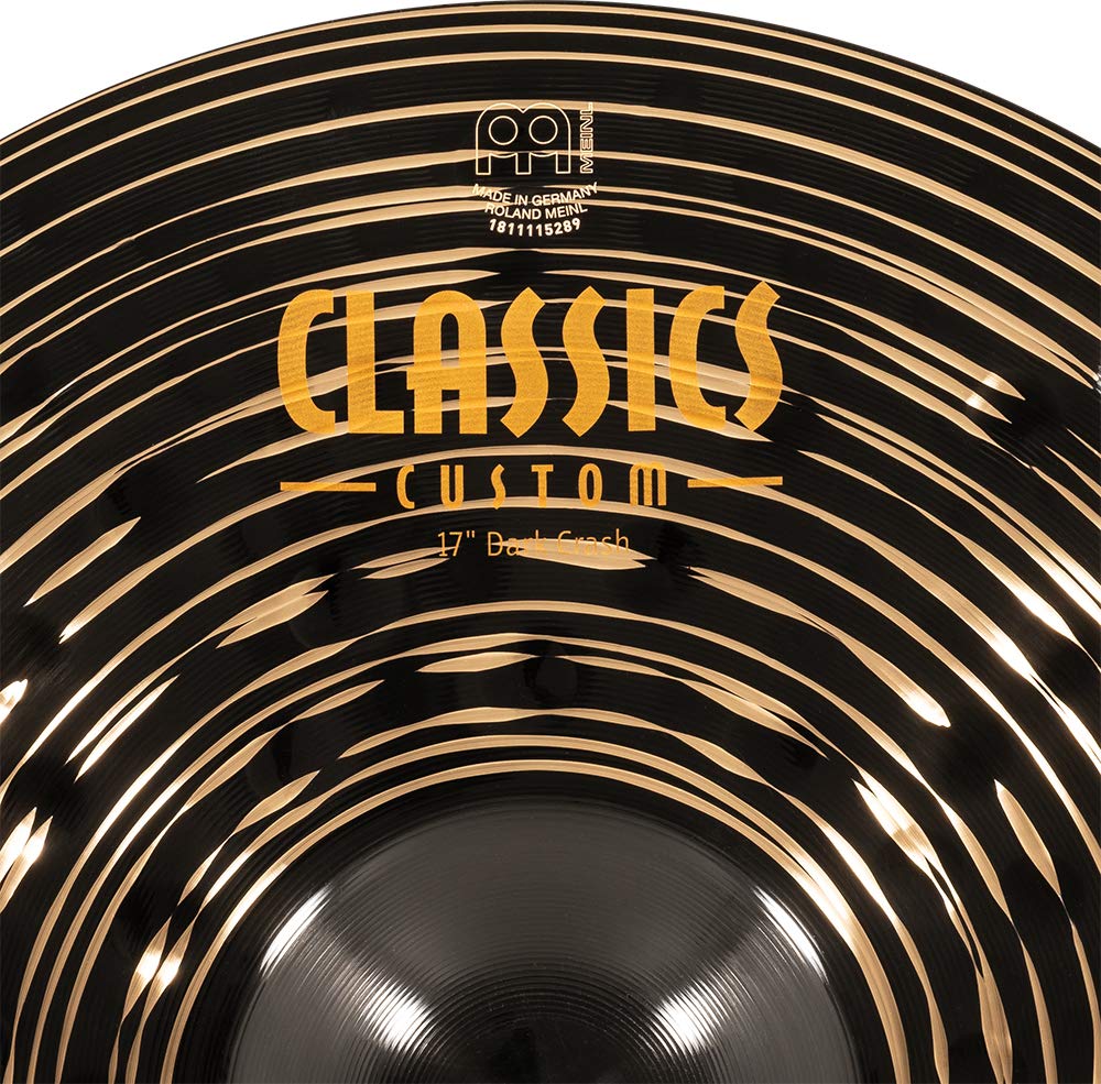 Meinl Cymbals Classics Custom Dark 17" Crash Cymbal for Drum Set — Made in Germany — B12 Bronze, 2-Year Warranty (CC17DAC)