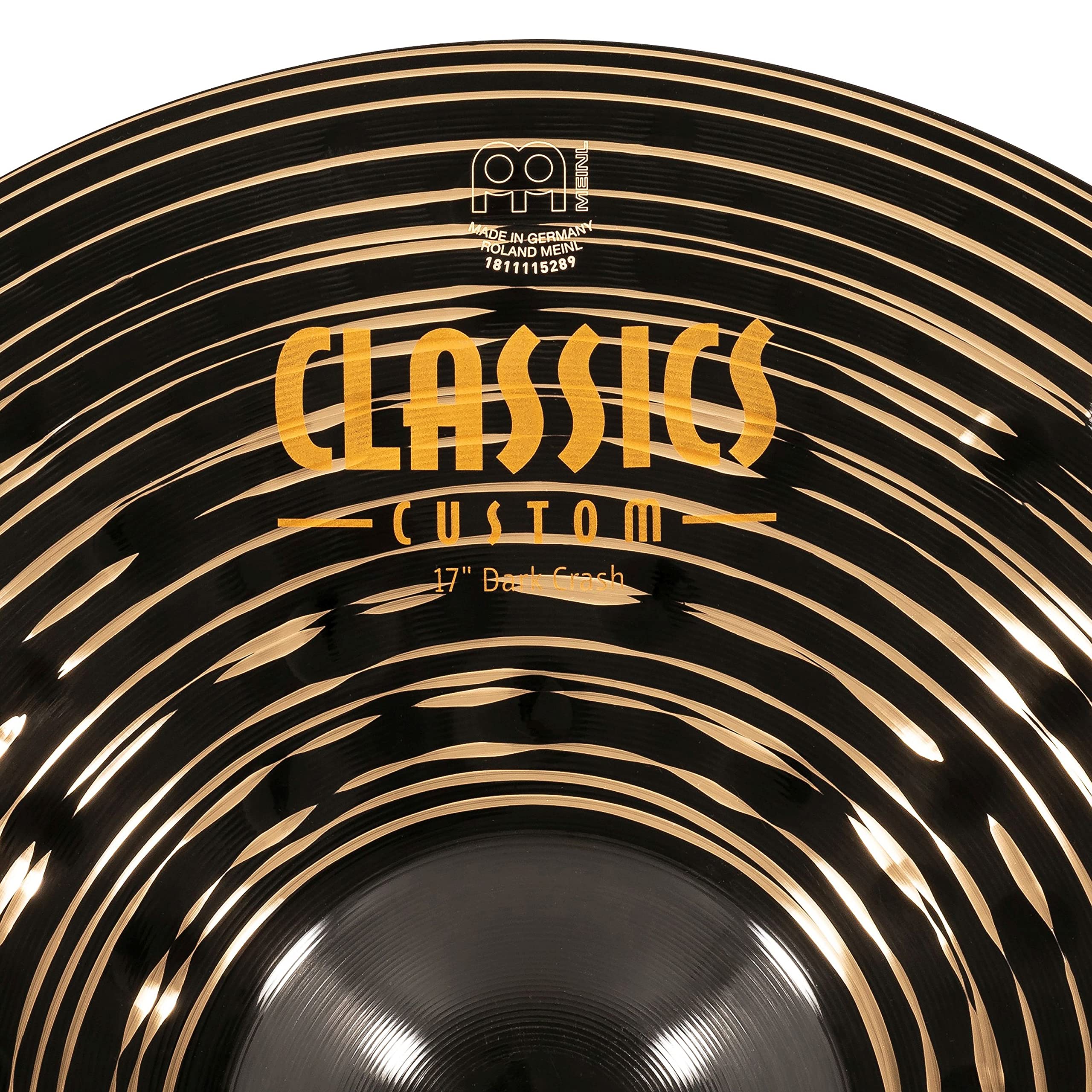 Meinl Cymbals Classics Custom Dark 17" Crash Cymbal for Drum Set — Made in Germany — B12 Bronze, 2-Year Warranty (CC17DAC)