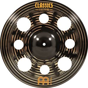 meinl cymbals classics custom dark 16" trash crash cymbal for drum set — made in germany — b12 bronze, 2-year warranty (cc16datrc)