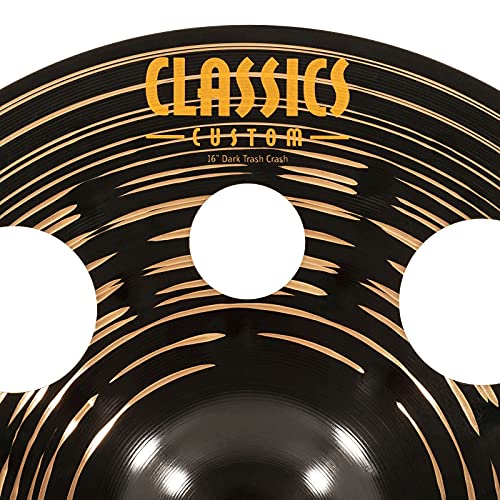 Meinl Cymbals Classics Custom Dark 16" Trash Crash Cymbal for Drum Set — Made in Germany — B12 Bronze, 2-Year Warranty (CC16DATRC)