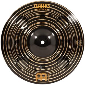 Meinl Cymbals Classics Custom Dark 12" Trash Stack Cymbal for Drum Set, Pair — Made in Germany — B12 Bronze, 2-Year Warranty (CC-12DASTK)