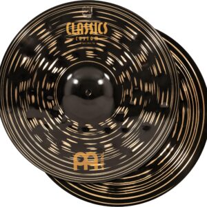 Meinl Cymbals Classics Custom Dark 16" Hihat Cymbals for Drum Set, Pair — Made in Germany — B12 Bronze, 2-Year Warranty (CC16DAH)