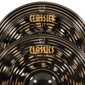 Meinl Cymbals Classics Custom Dark 16" Hihat Cymbals for Drum Set, Pair — Made in Germany — B12 Bronze, 2-Year Warranty (CC16DAH)