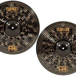 Meinl Cymbals Classics Custom Dark 16" Hihat Cymbals for Drum Set, Pair — Made in Germany — B12 Bronze, 2-Year Warranty (CC16DAH)