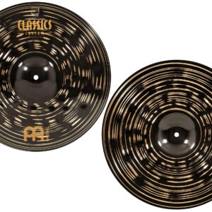 Meinl Cymbals Classics Custom Dark 16" Hihat Cymbals for Drum Set, Pair — Made in Germany — B12 Bronze, 2-Year Warranty (CC16DAH)