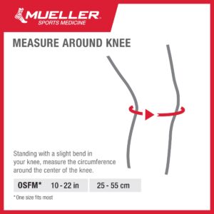 MUELLER Sports Medicine Jumper's Knee Single Strap, Knee Pain Relief Support for Men and Women, Ideal for Osgood-Schlatter's, Runner's Knee, Patellar Tendinitis, Black, One Size